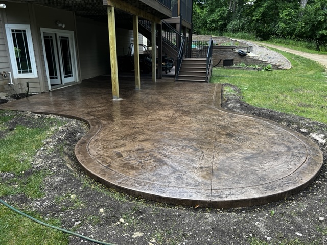 concrete contrator stamped patio